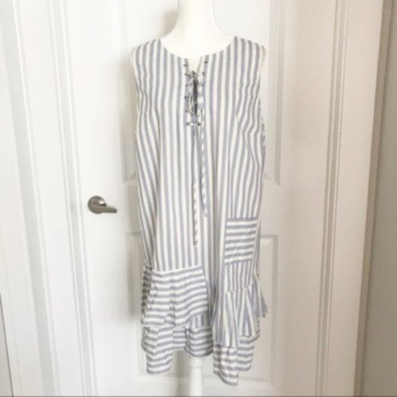 ASOS Curve | Sleeveless Shift Dress Ruffle Hem Sz. 16 - Picture 1 of 6